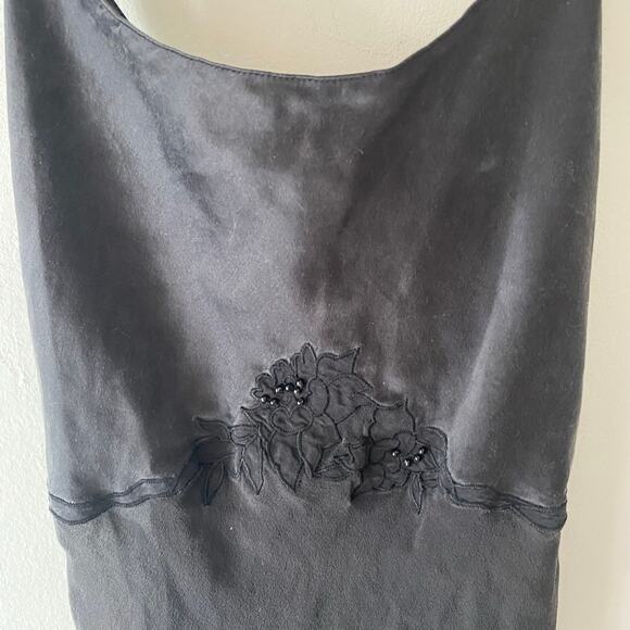 VTG Victoria Secret Y2K 90s Silky Sheer Slip Dress SZ‎ L Coquette Whimsy Goth - Picture 3 of 9